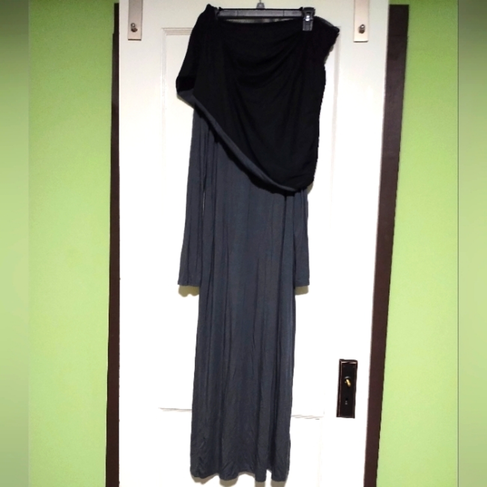 Luna Luz Strapless Black and Gray Dress Sz XL